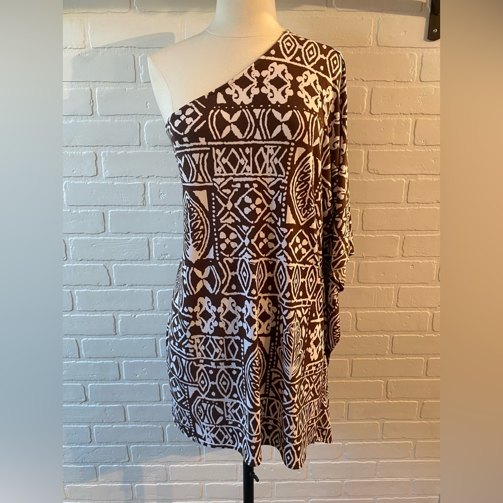 Tori Richards One shoulder printed mini dress